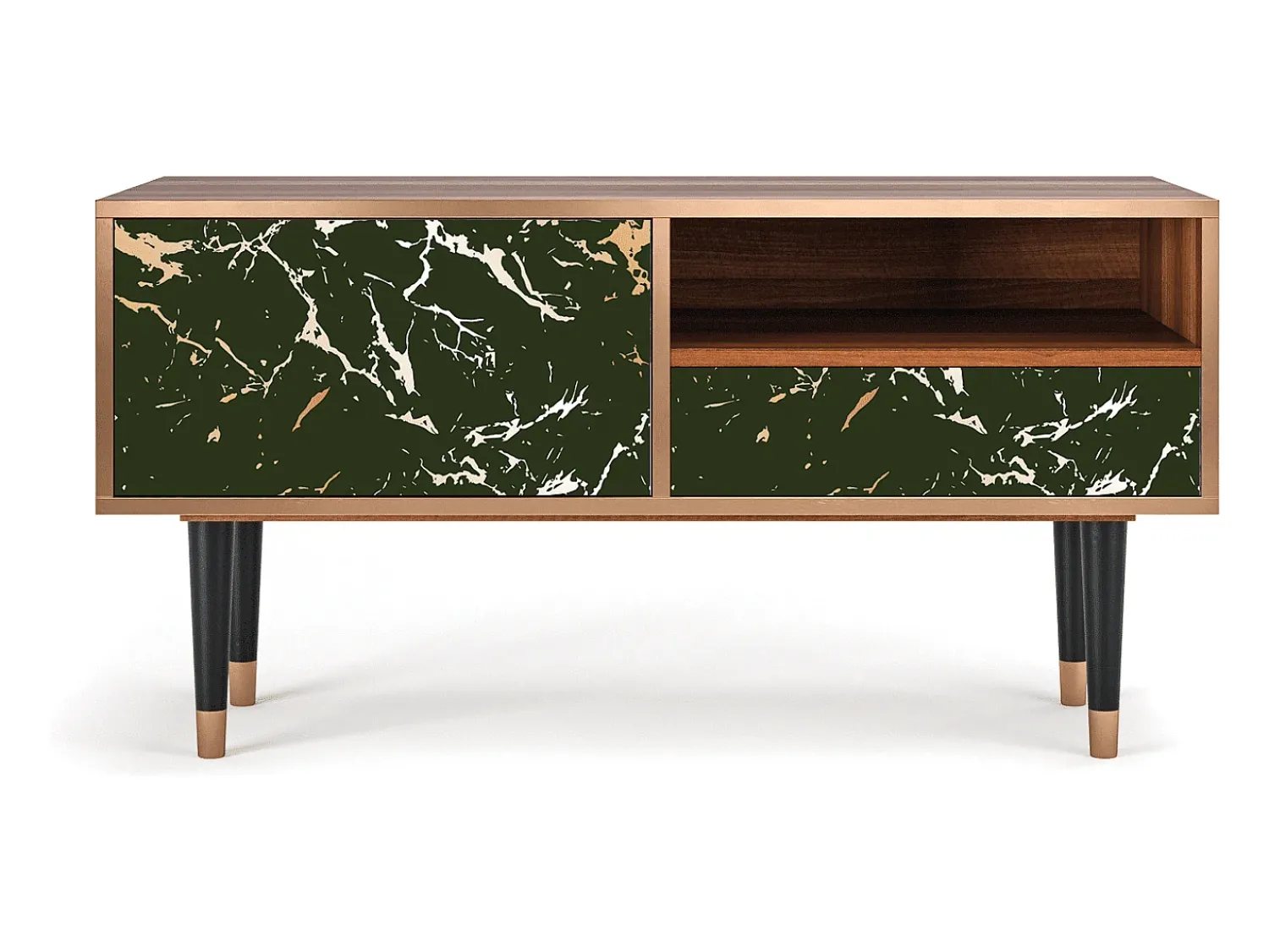 Discount Mueble de TV - 115х59х48 cm - T3 - Amazon Forest, Nogueira Castanho