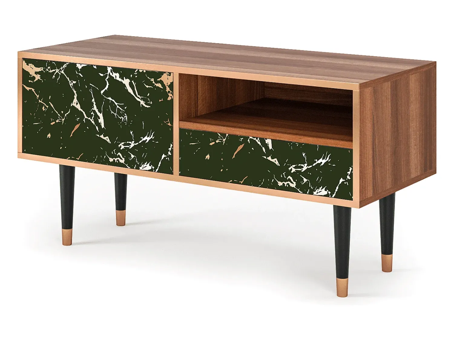 Discount Mueble de TV - 115х59х48 cm - T3 - Amazon Forest, Nogueira Castanho