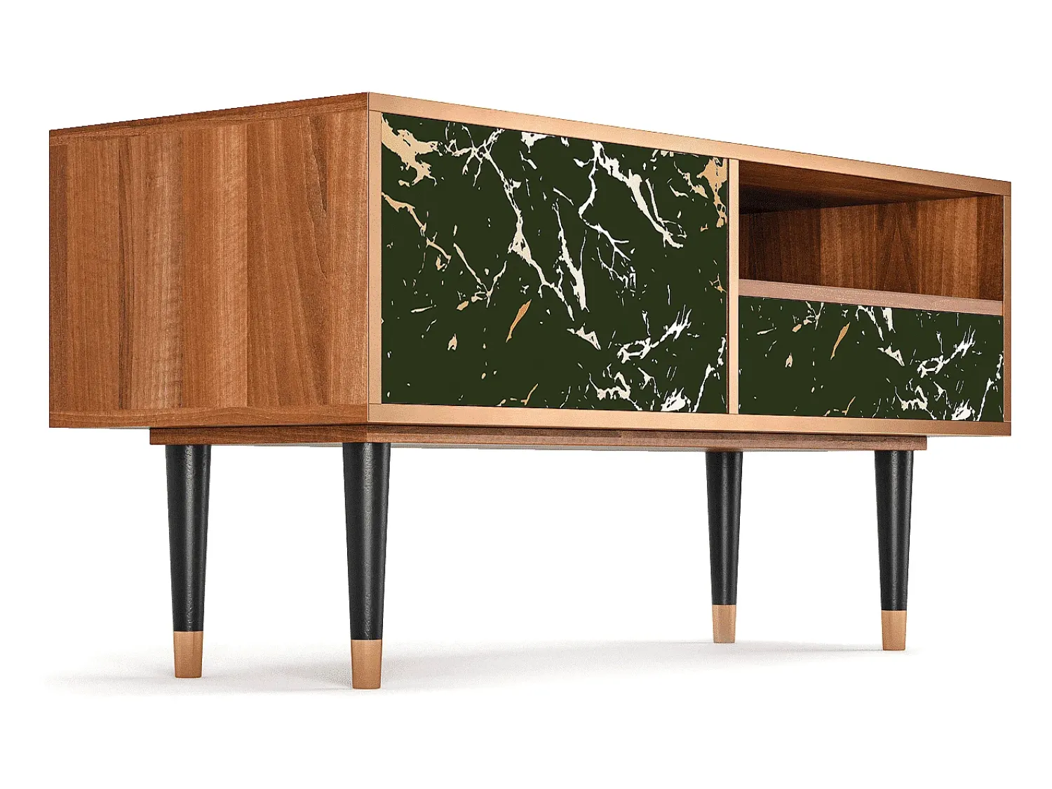 Discount Mueble de TV - 115х59х48 cm - T3 - Amazon Forest, Nogueira Castanho