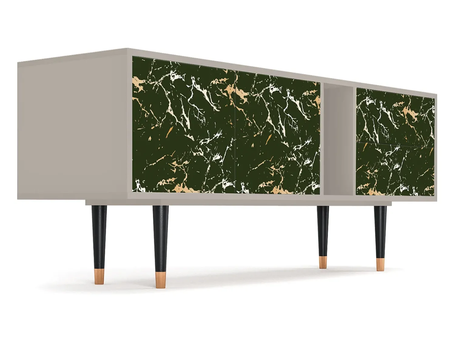 Móvel De Tv| Mueble de TV - 170х69х48 cm - T1 - Amazon Forest, Areia Bege