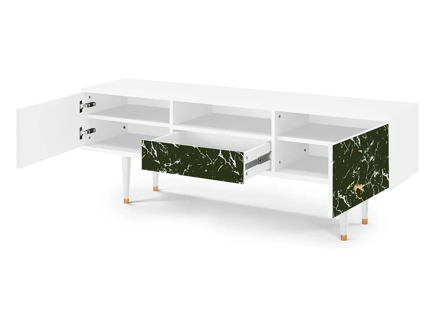 Discount Mueble de TV - 170х59х41 cm - T6 - Amazon Forest, Branco Bege