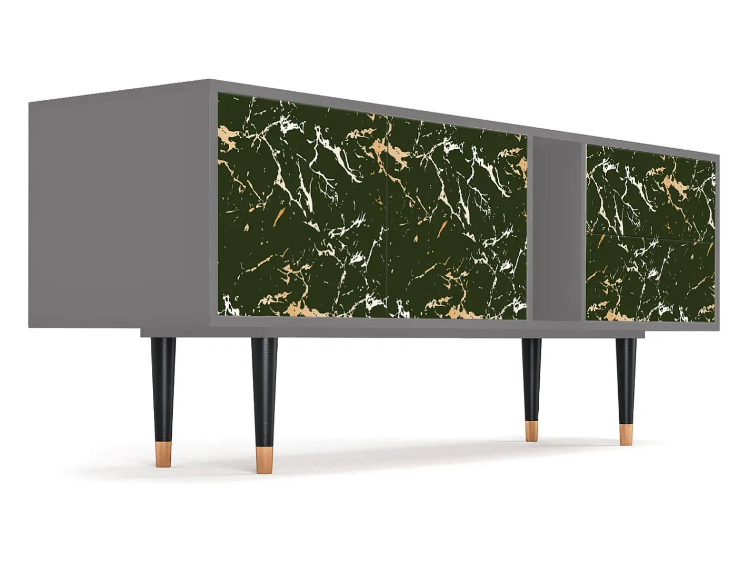 Mueble de TV - 170х69х48 cm - T1 - Amazon Forest, Cinza^ Móvel De Tv