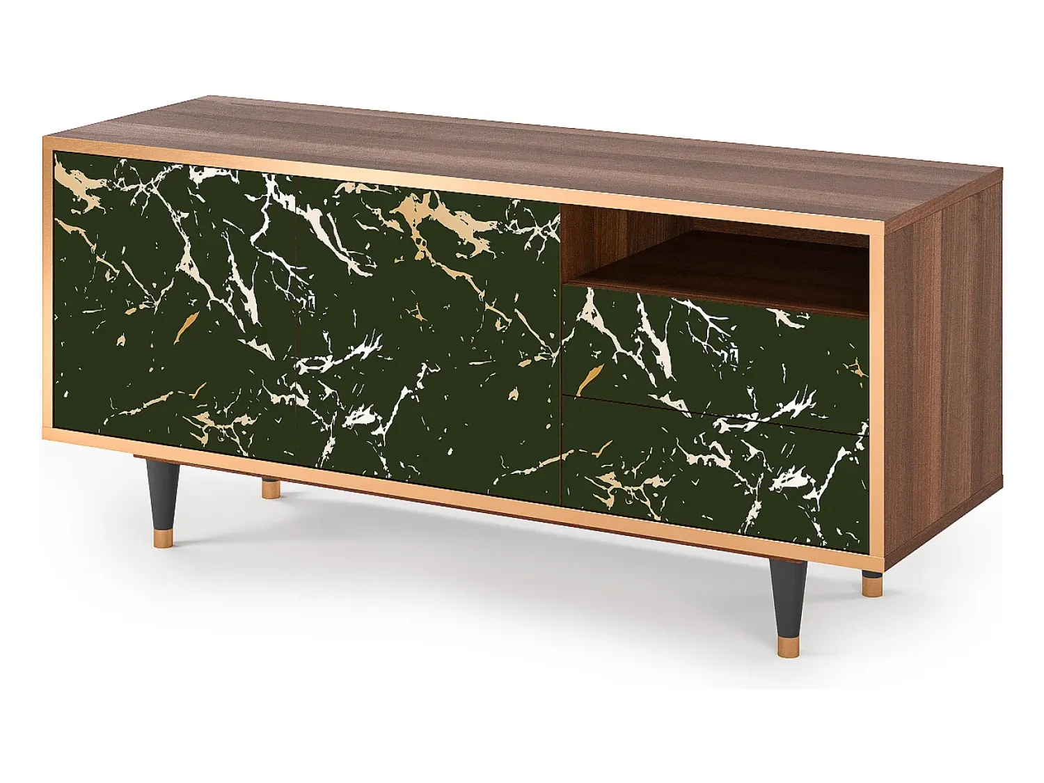 Mueble de TV - 125х56х41 cm - T7 - Amazon Forest, Nogueira^ Móvel De Tv