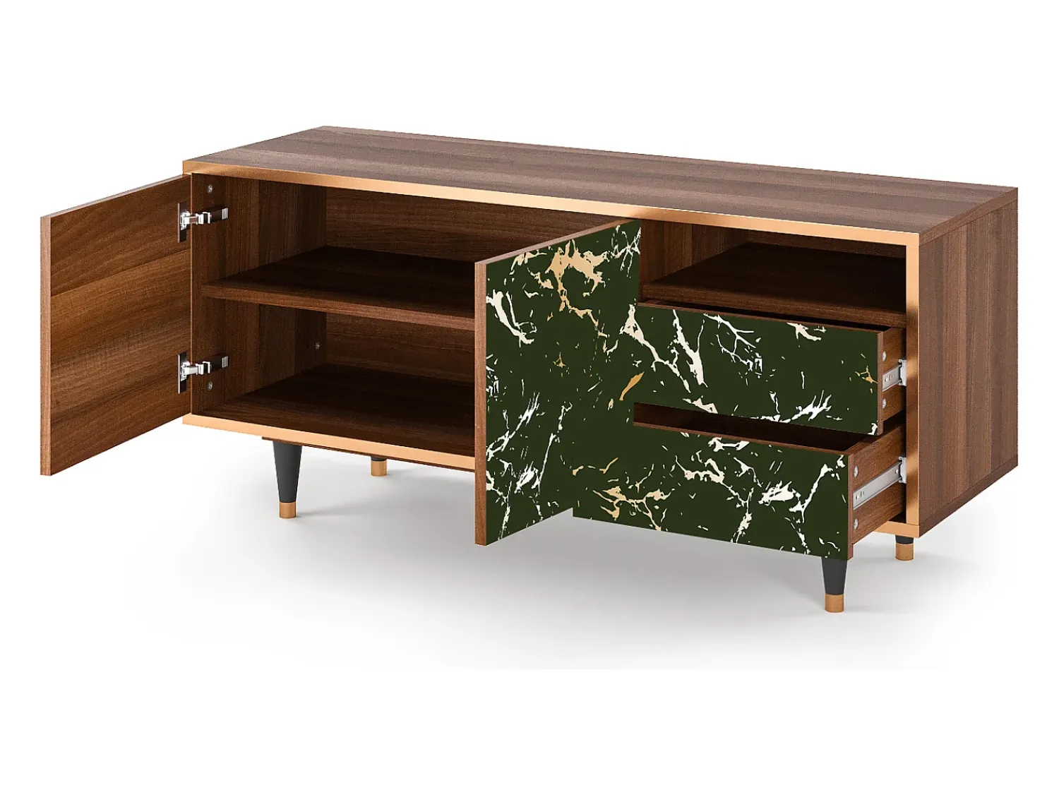 Mueble de TV - 125х56х41 cm - T7 - Amazon Forest, Nogueira^ Móvel De Tv