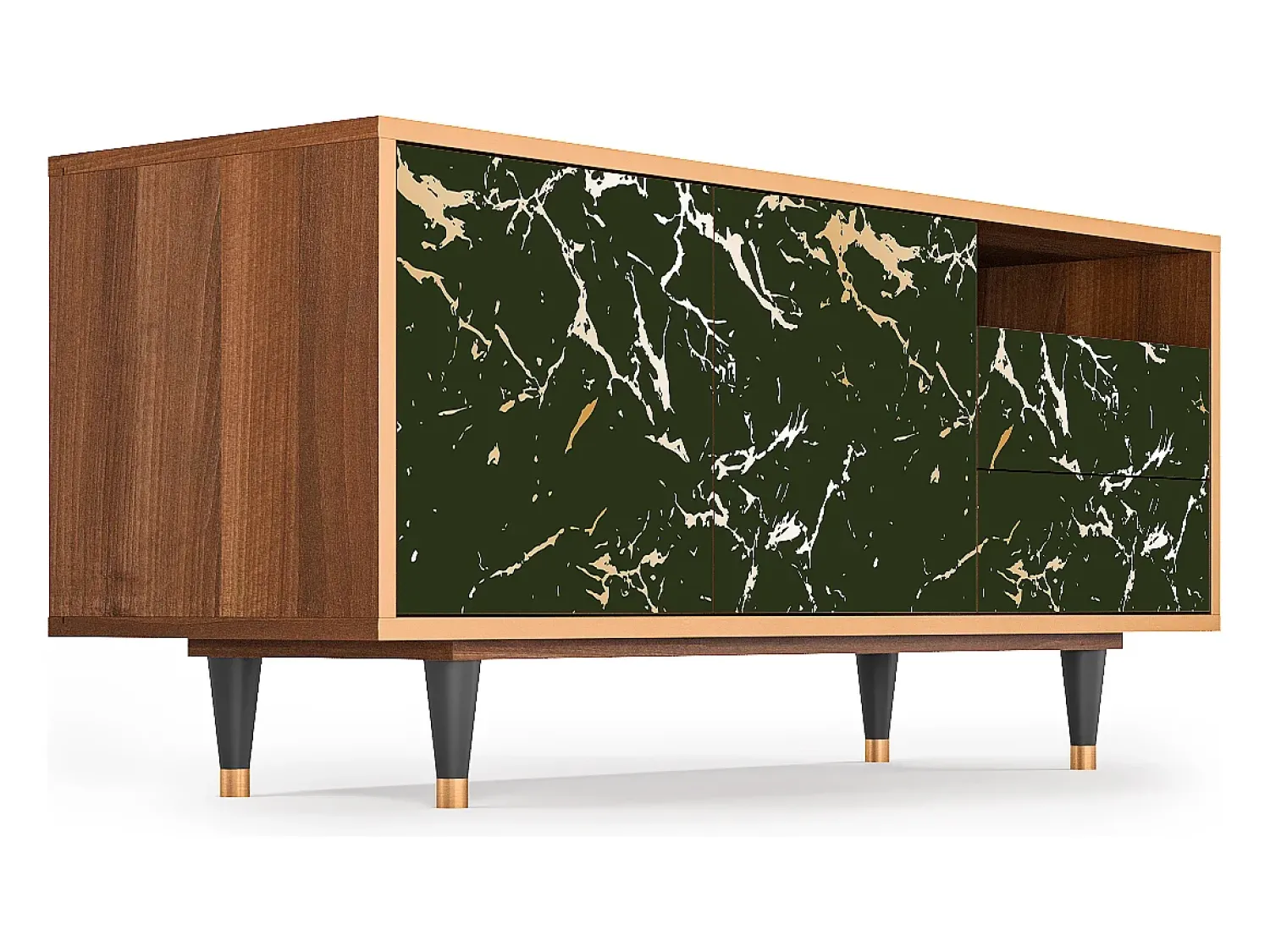 Mueble de TV - 125х56х41 cm - T7 - Amazon Forest, Nogueira^ Móvel De Tv