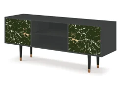 Móvel De Tv| Mueble de TV - 170х69х48 cm - T2 - Amazon Forest, Antracite Cinza antracite