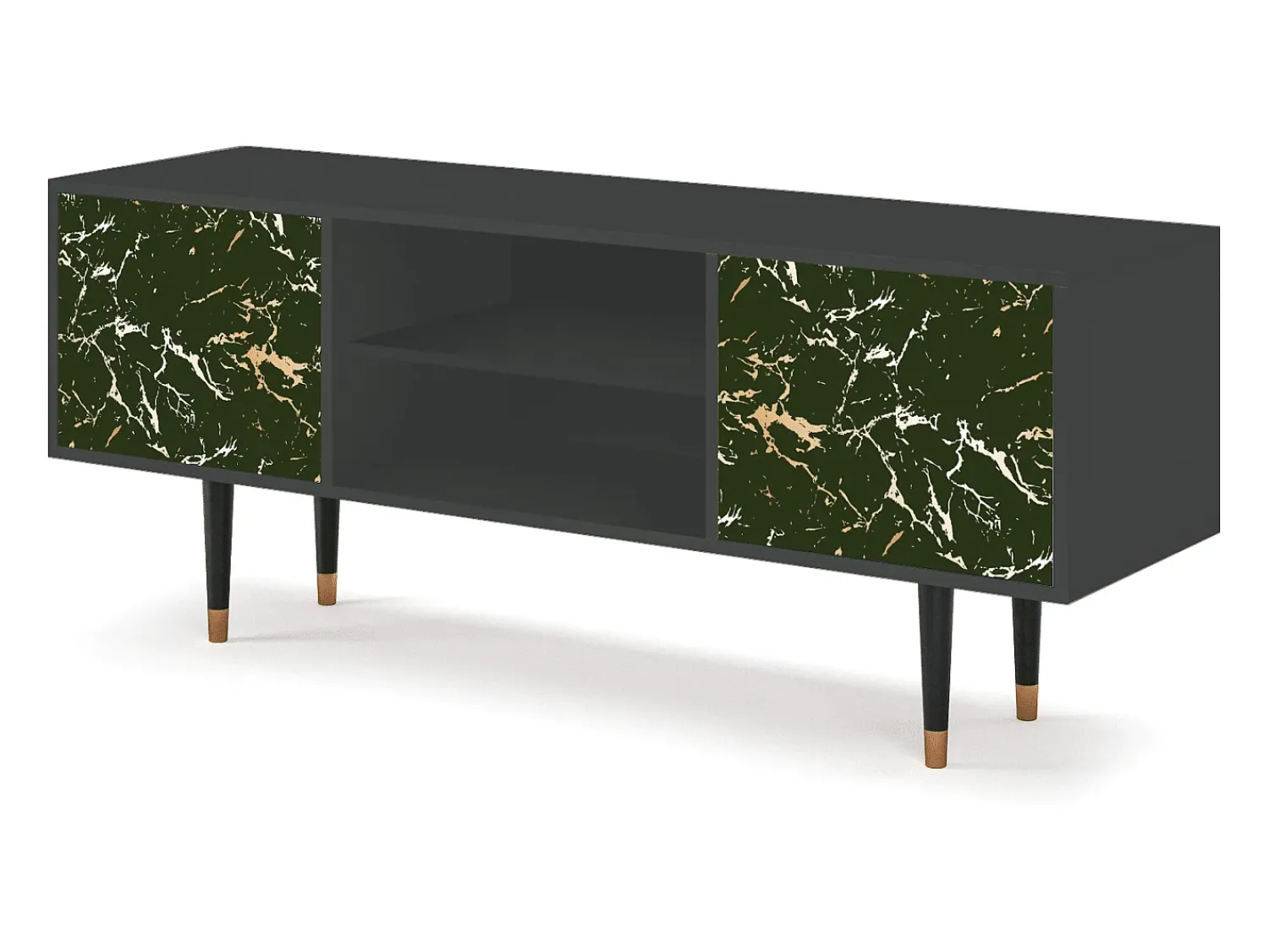 Móvel De Tv| Mueble de TV - 170х69х48 cm - T2 - Amazon Forest, Antracite Cinza antracite