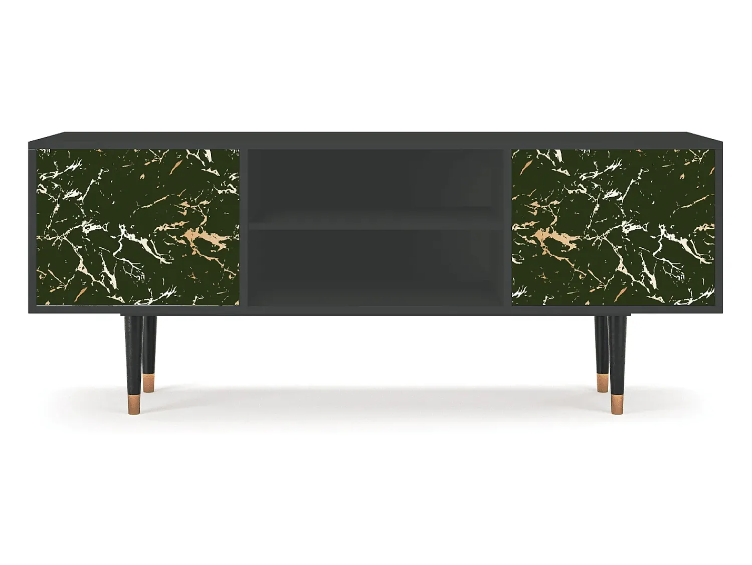 Móvel De Tv| Mueble de TV - 170х69х48 cm - T2 - Amazon Forest, Antracite Cinza antracite