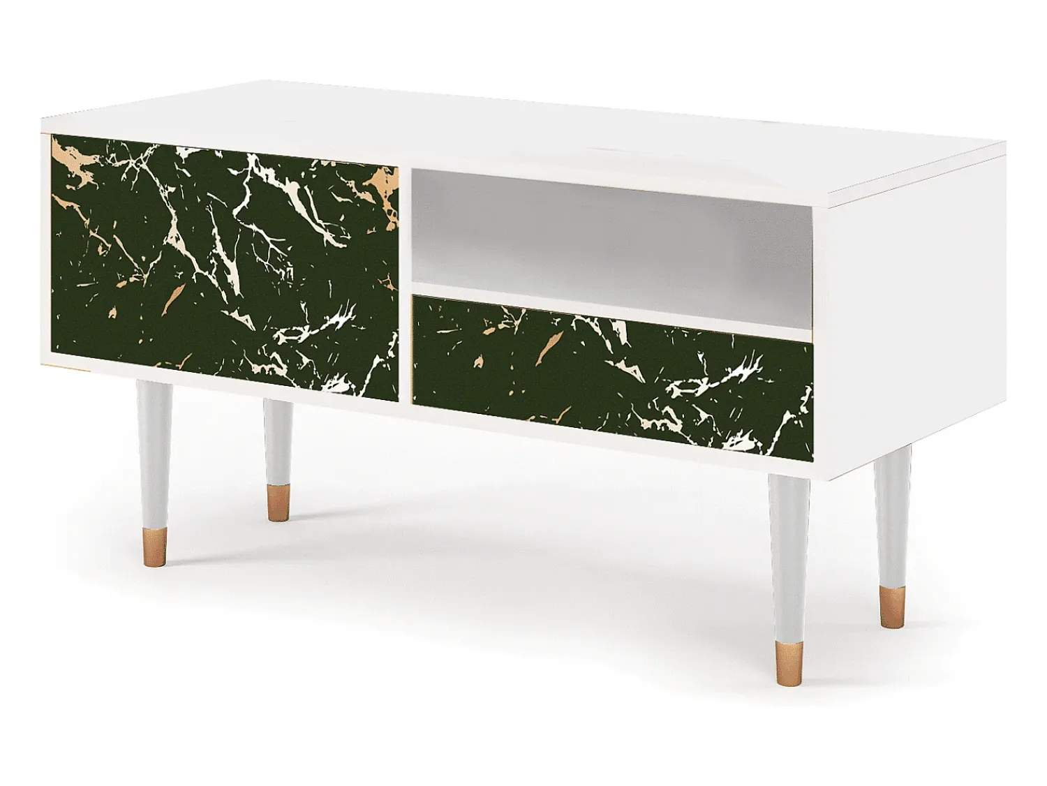 Móvel De Tv* Mueble de TV - 115х59х48 cm - T3 - Amazon Forest, Branco Bege