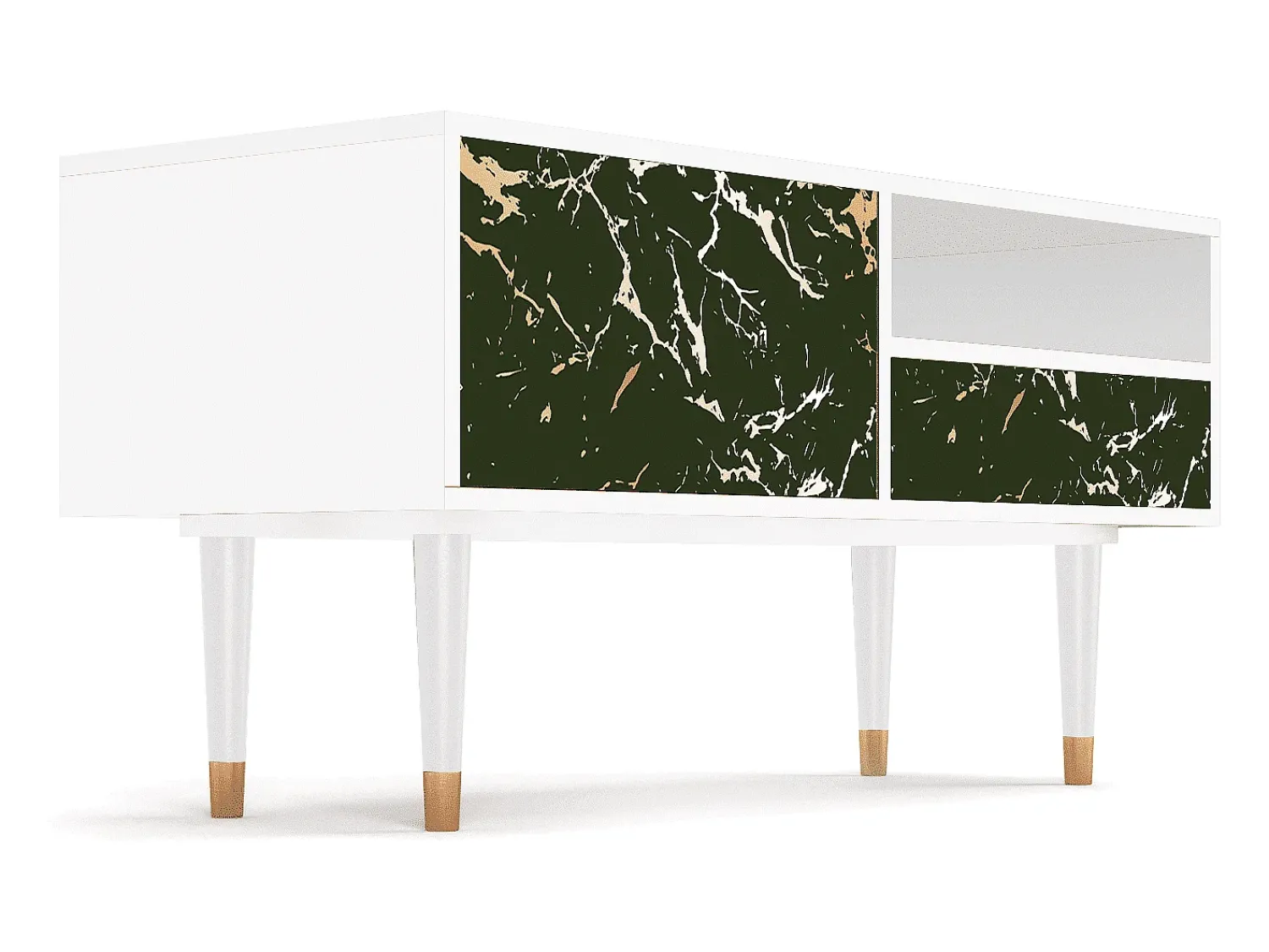 Móvel De Tv* Mueble de TV - 115х59х48 cm - T3 - Amazon Forest, Branco Bege