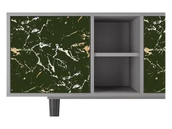 Móvel De Tv| Mueble de TV - 150х69х41 cm - T5 - Amazon Forest, Cinza Cinzento