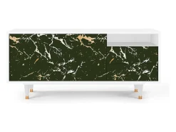 Mueble de TV - 125х56х41 cm - T7 - Amazon Forest, Branco^ Móvel De Tv