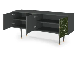 Móvel De Tv| Mueble de TV - 150х69х41 cm - T5 - Amazon Forest, Antracite Cinza antracite