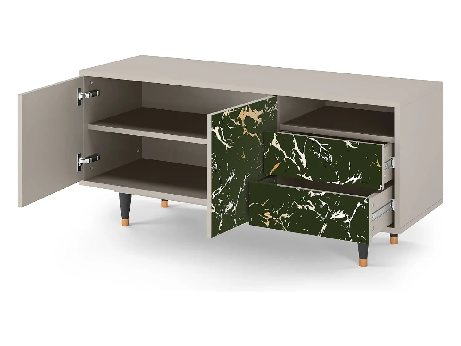 Outlet Mueble de TV - 125х56х41 cm - T7 - Amazon Forest, Areia Bege