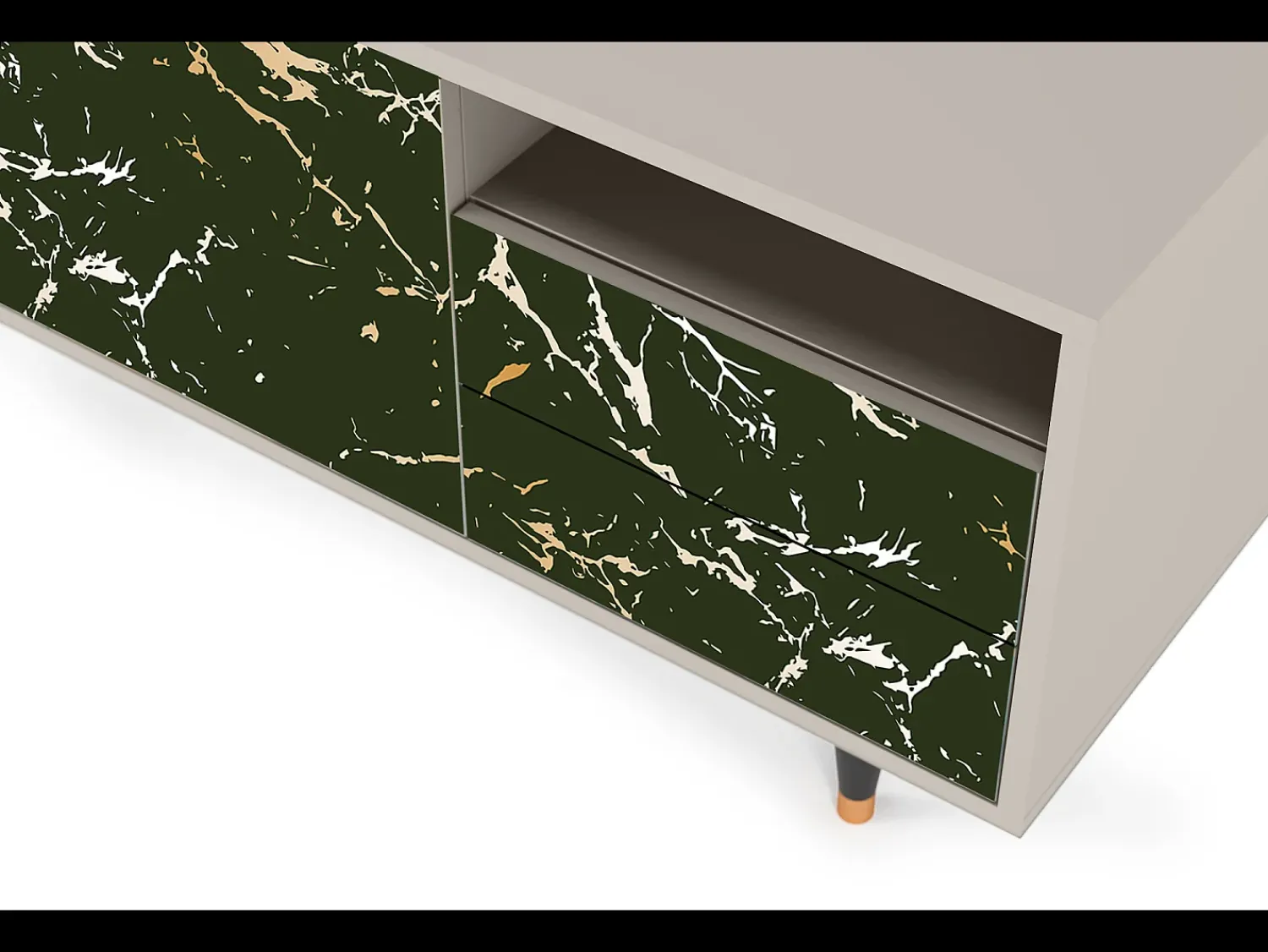Outlet Mueble de TV - 125х56х41 cm - T7 - Amazon Forest, Areia Bege