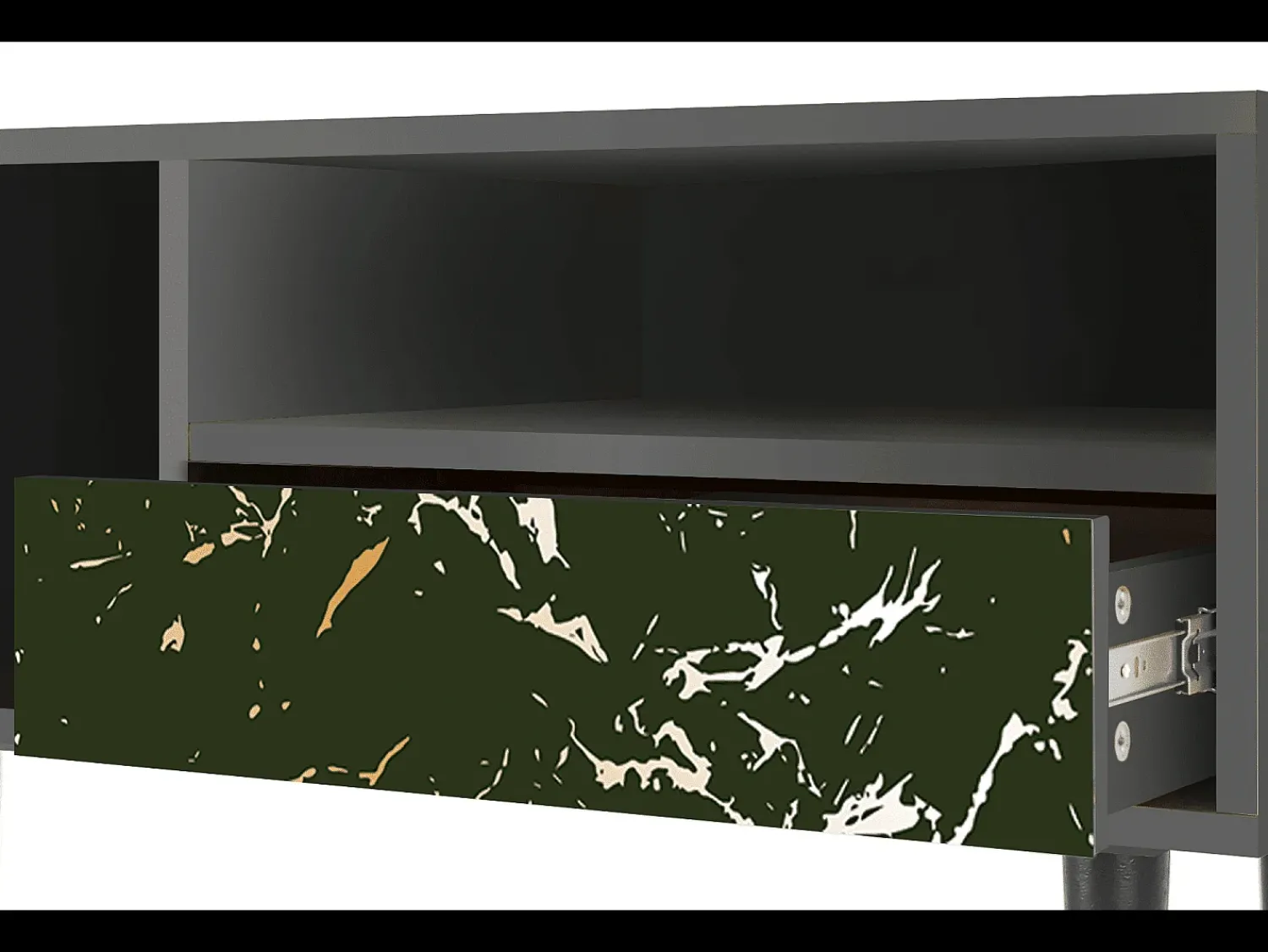 Clearance Mueble de TV - 115х59х48 cm - T3 - Amazon Forest, Antracite Cinza antracite