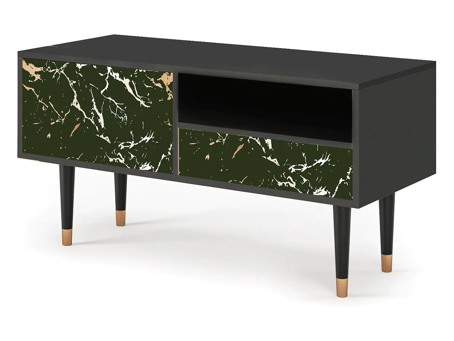 Clearance Mueble de TV - 115х59х48 cm - T3 - Amazon Forest, Antracite Cinza antracite