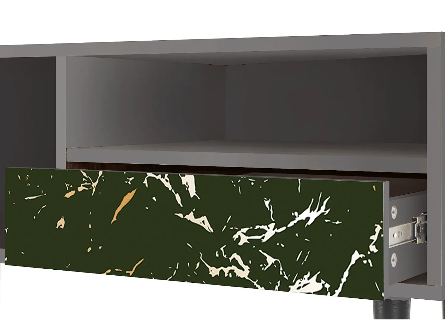 Móvel De Tv* Mueble de TV - 115х59х48 cm - T3 - Amazon Forest, Cinza Cinzento