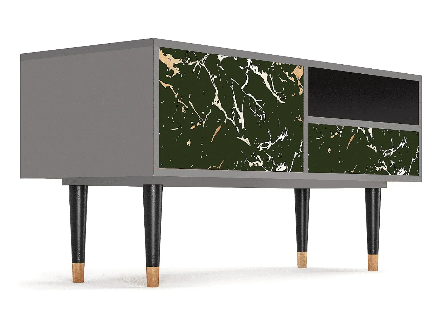 Móvel De Tv* Mueble de TV - 115х59х48 cm - T3 - Amazon Forest, Cinza Cinzento