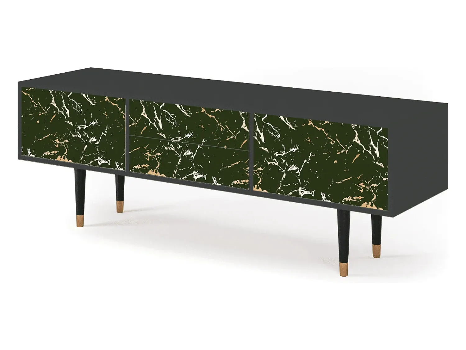 Móvel De Tv| Mueble de TV - 170х59х48 cm - T4 - Amazon Forest, Antracite Cinza antracite