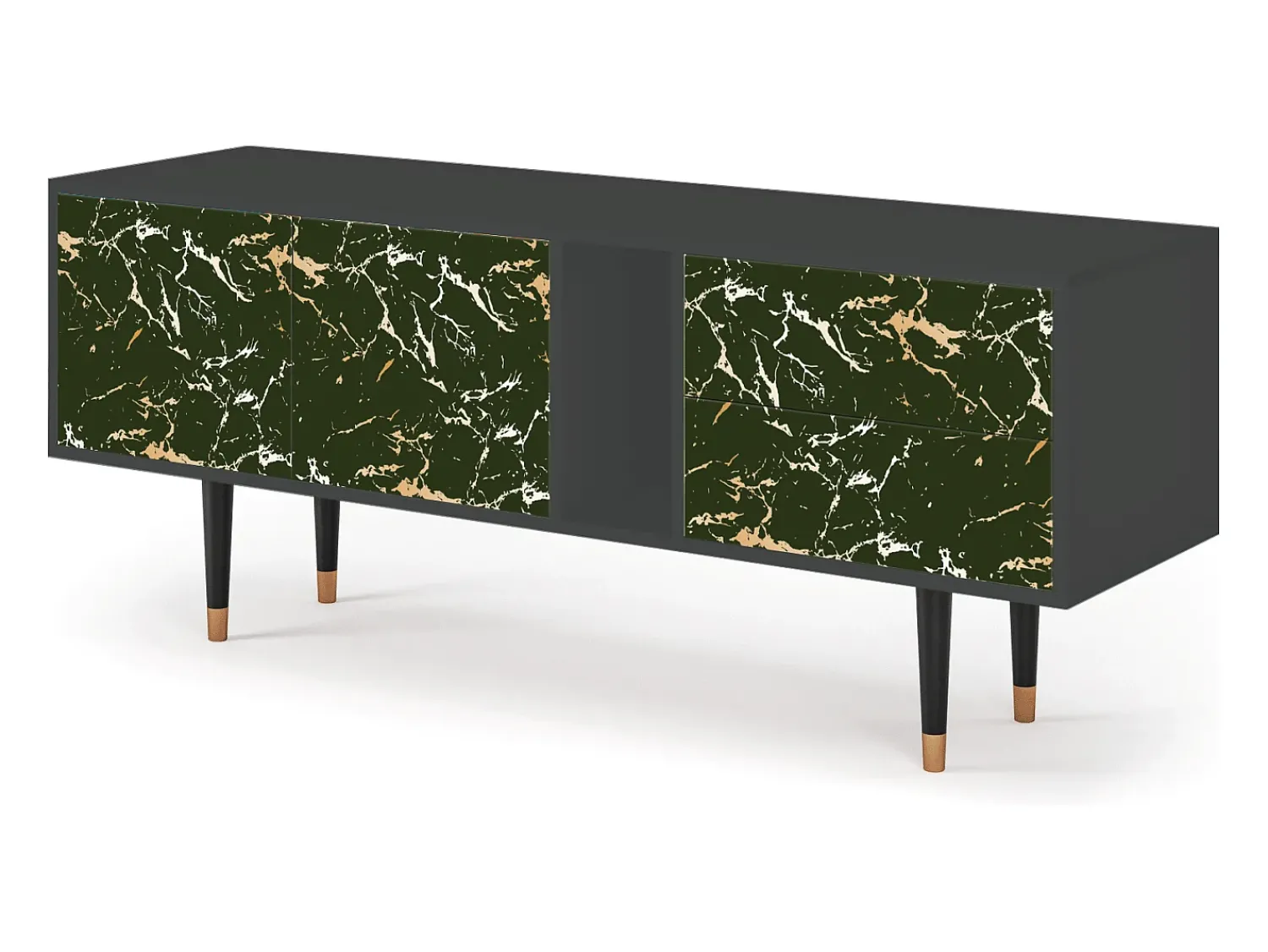 Móvel De Tv| Mueble de TV - 170х69х48 cm - T1 - Amazon Forest, Antracite Cinza antracite