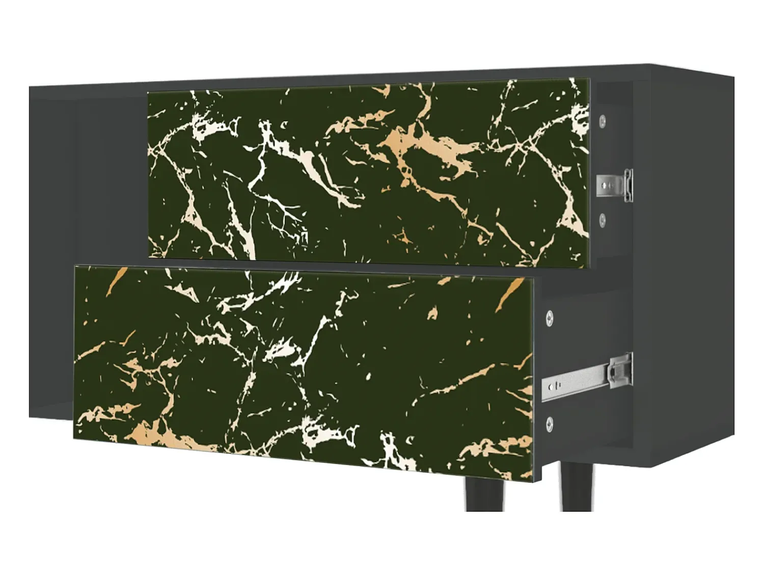 Móvel De Tv| Mueble de TV - 170х69х48 cm - T1 - Amazon Forest, Antracite Cinza antracite