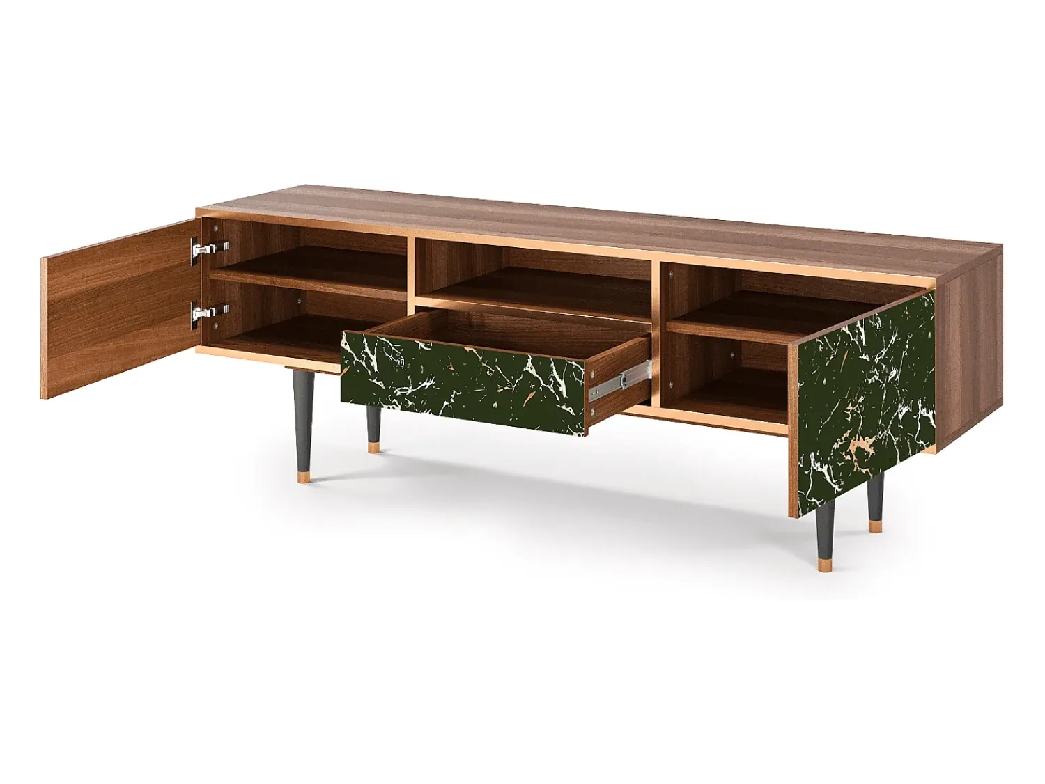 Clearance Mueble de TV - 170х59х41 cm - T6 - Amazon Forest, Nogueira Castanho