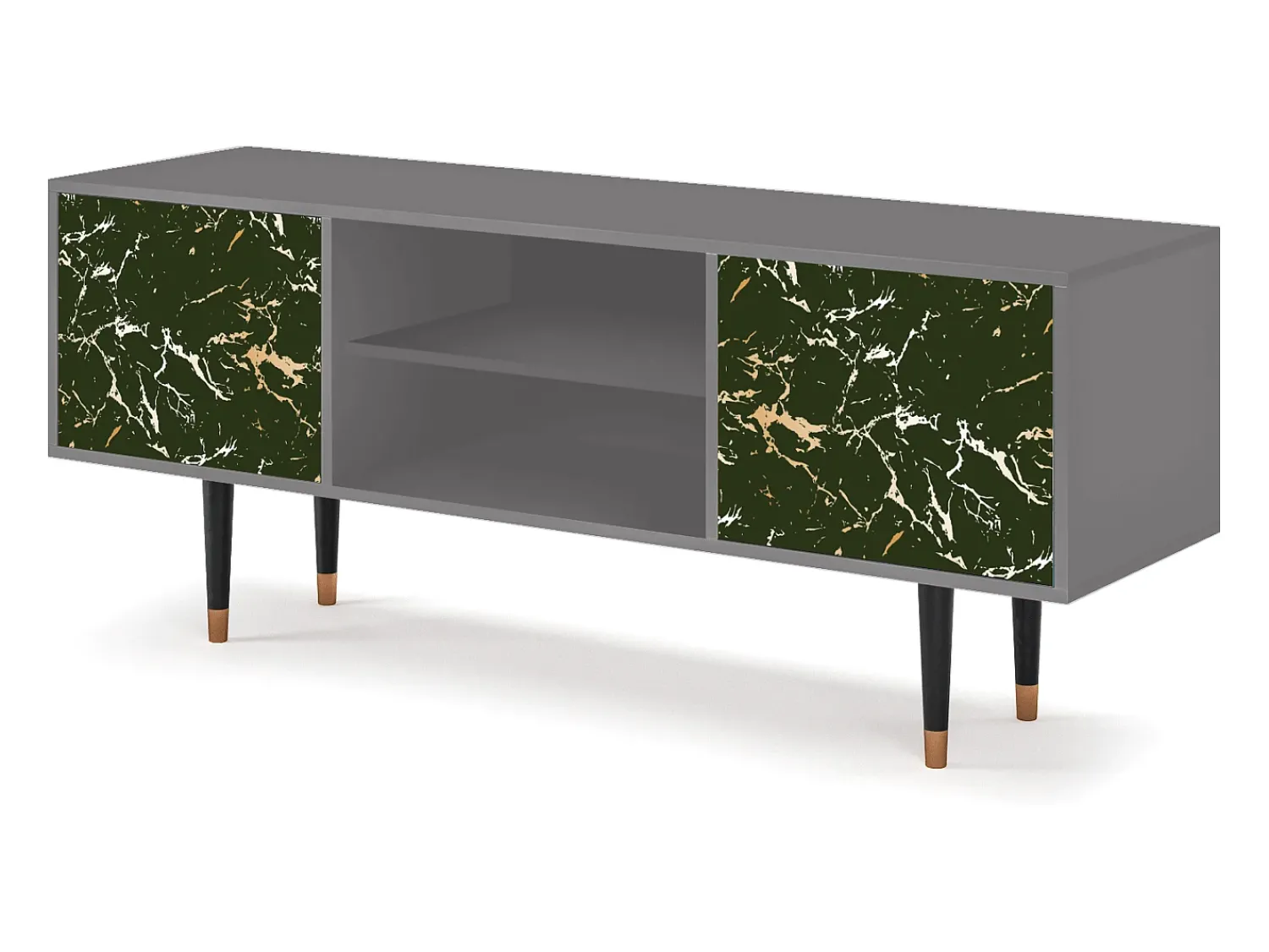 Móvel De Tv| Mueble de TV - 170х69х48 cm - T2 - Amazon Forest, Cinza Cinzento