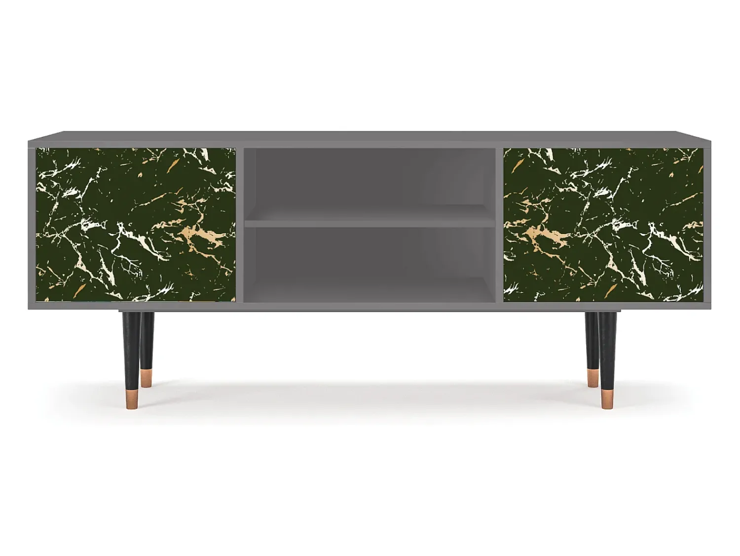 Móvel De Tv| Mueble de TV - 170х69х48 cm - T2 - Amazon Forest, Cinza Cinzento