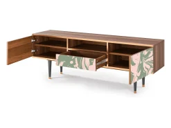 Móvel De Tv| Mueble de TV - 170х59х41 cm - T6 - Aquarelle, Nogueira Castanho