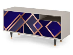 Mueble de TV - 125х56х41 cm - T7 - Aquamarine Getsby, Areia^ Móvel De Tv