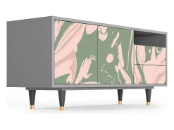 Mueble de TV - 125х56х41 cm - T7 - Aquarelle, Cinza^ Móvel De Tv