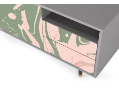 Mueble de TV - 125х56х41 cm - T7 - Aquarelle, Cinza^ Móvel De Tv