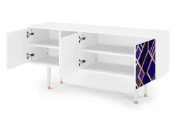 Móvel De Tv* Mueble de TV - 150х69х41 cm - T5 - Aquamarine Getsby, Branco Bege