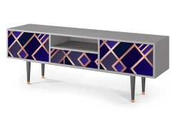 Discount Mueble de TV - 170х59х41 cm - T6 - Aquamarine Getsby, Cinza Cinzento