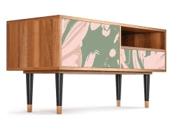 Móvel De Tv* Mueble de TV - 115х59х48 cm - T3 - Aquarelle, Nogueira Castanho
