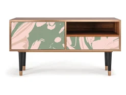 Móvel De Tv* Mueble de TV - 115х59х48 cm - T3 - Aquarelle, Nogueira Castanho