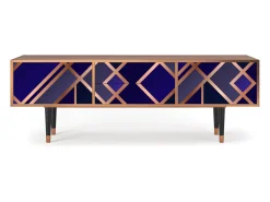 Mueble de TV - 170х59х48 cm - T4 - Aquamarine Getsby, Nogueira^ Móvel De Tv