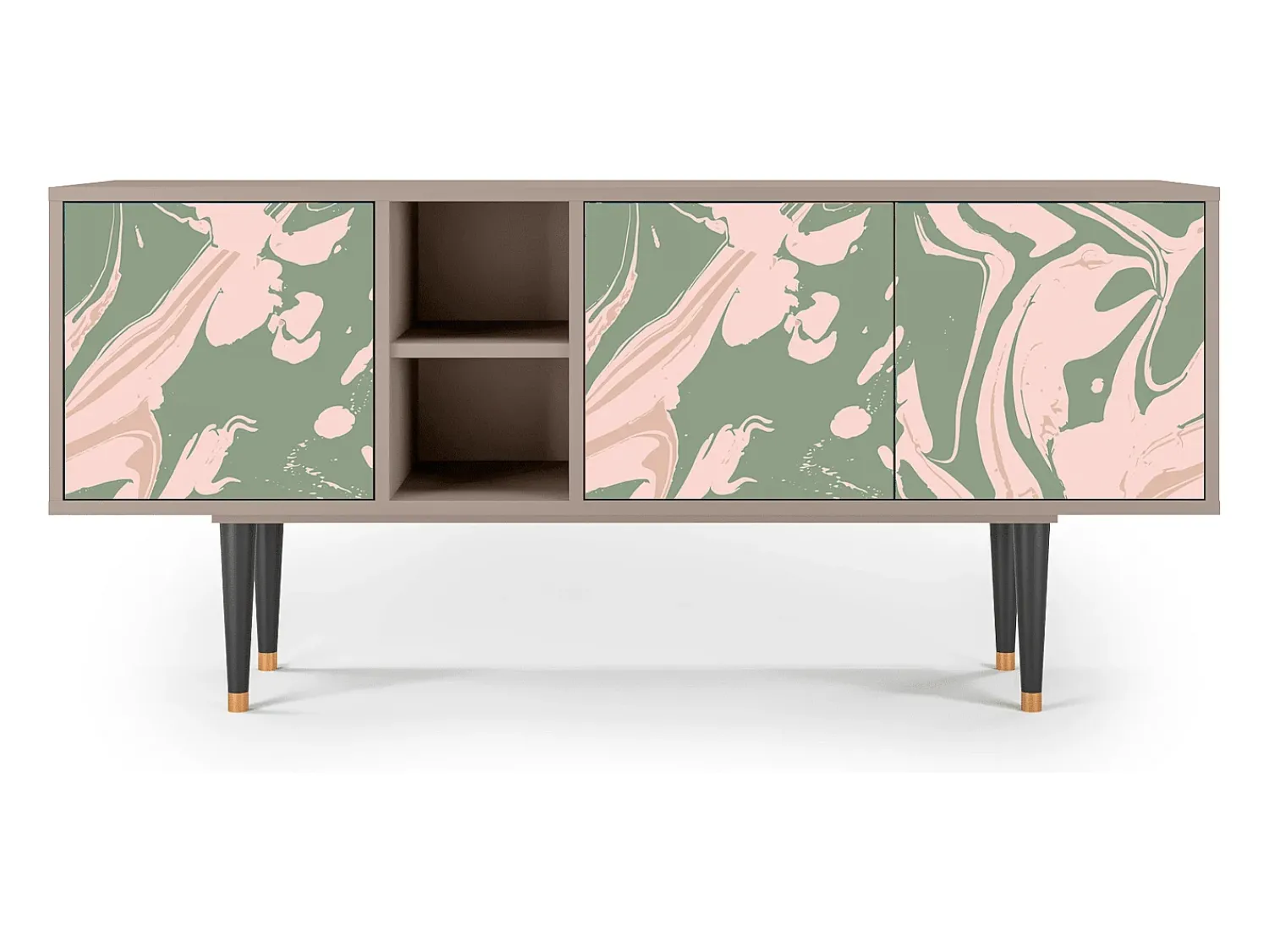 Móvel De Tv* Mueble de TV - 150х69х41 cm - T5 - Aquarelle, Latte Bege