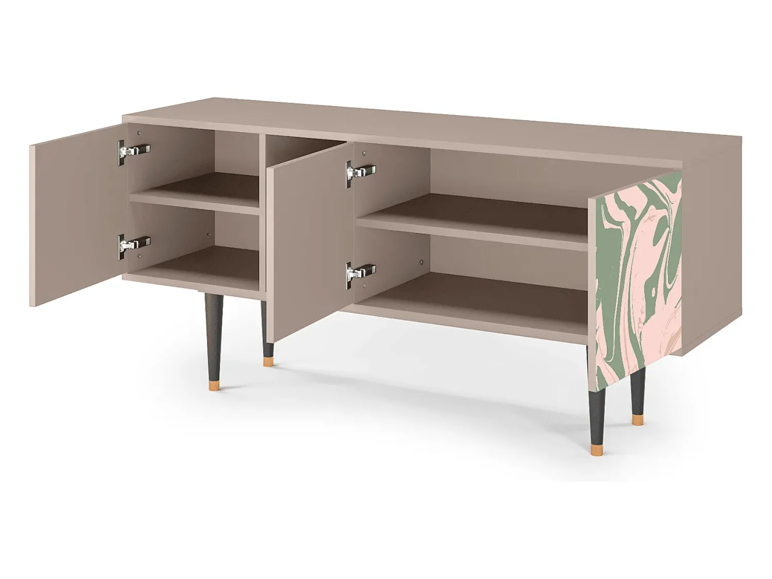 Móvel De Tv* Mueble de TV - 150х69х41 cm - T5 - Aquarelle, Latte Bege