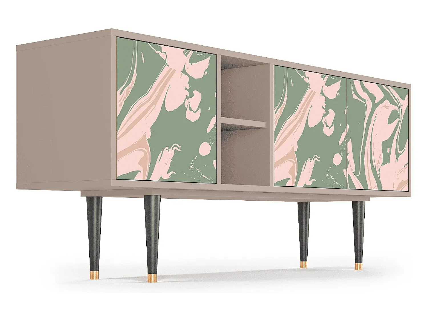 Móvel De Tv* Mueble de TV - 150х69х41 cm - T5 - Aquarelle, Latte Bege