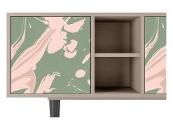 Móvel De Tv* Mueble de TV - 150х69х41 cm - T5 - Aquarelle, Latte Bege