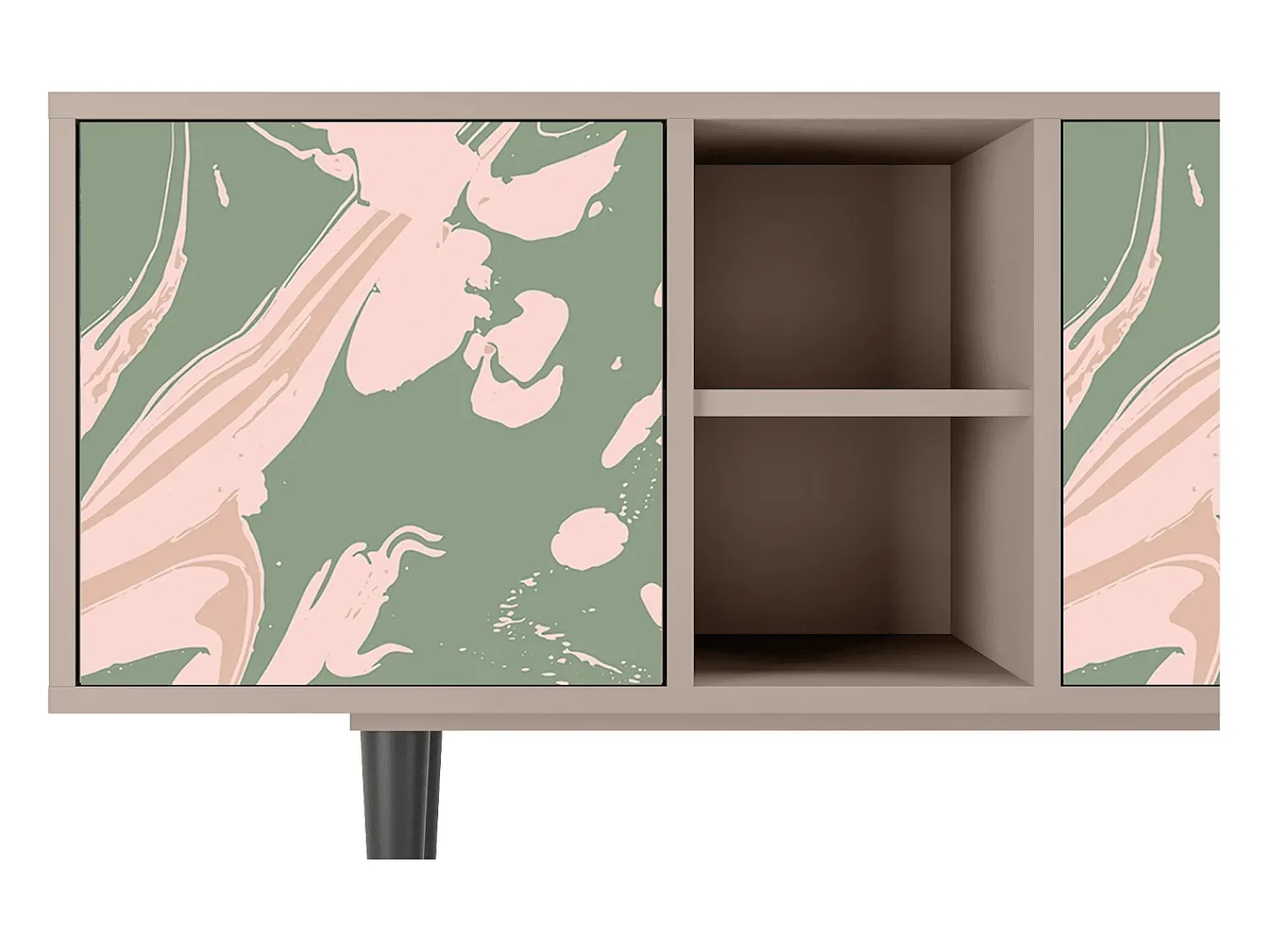 Móvel De Tv* Mueble de TV - 150х69х41 cm - T5 - Aquarelle, Latte Bege