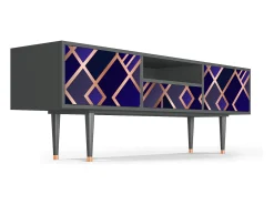Mueble de TV - 170х59х41 cm - T6 - Aquamarine Getsby, Antracite^ Móvel De Tv