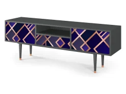 Mueble de TV - 170х59х41 cm - T6 - Aquamarine Getsby, Antracite^ Móvel De Tv