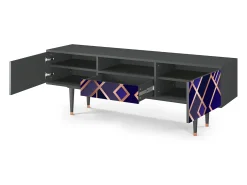 Mueble de TV - 170х59х41 cm - T6 - Aquamarine Getsby, Antracite^ Móvel De Tv