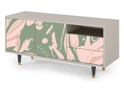 Móvel De Tv| Mueble de TV - 125х56х41 cm - T7 - Aquarelle, Areia Bege