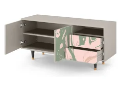 Móvel De Tv| Mueble de TV - 125х56х41 cm - T7 - Aquarelle, Areia Bege