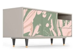 Móvel De Tv| Mueble de TV - 125х56х41 cm - T7 - Aquarelle, Areia Bege