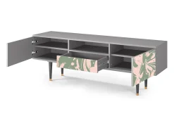 Móvel De Tv* Mueble de TV - 170х59х41 cm - T6 - Aquarelle, Cinza Cinzento